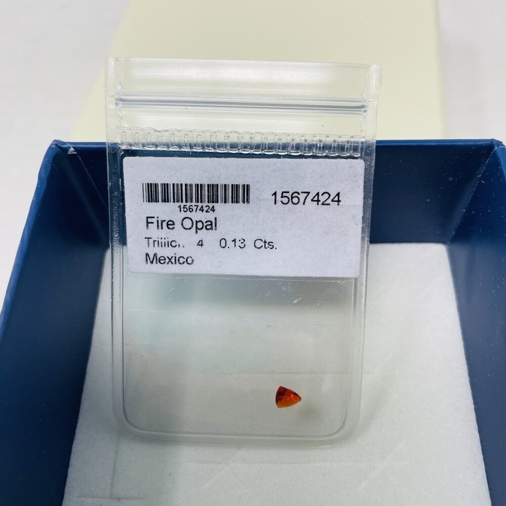 Shop LC‎ Jalisco Fire Opal Trillion 4mm Loose Gemstone for Jewelry Making 5212